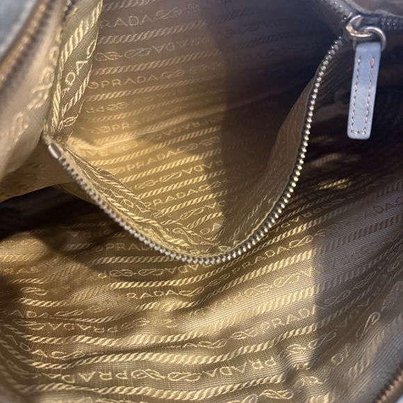 Prada Selleria Canvas Leather Tote linen and pastel Blue - Picture 3 of 9